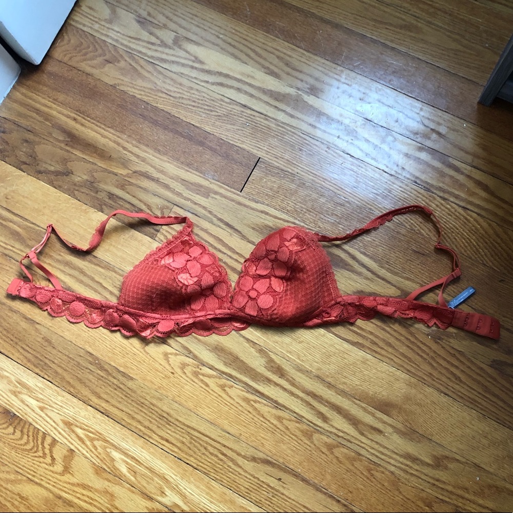 Aerie ✨ Padded Lace Orange Bralette Small